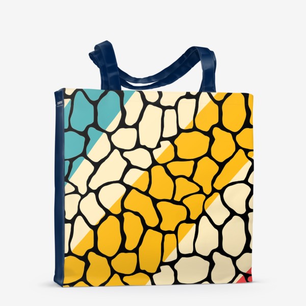 Сумка-шоппер «Кожа жирафа в ретро цветах»