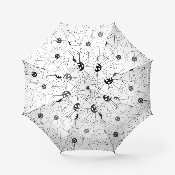 Зонт «Цветы. Современный бесшовный  принт с контурными, абстрактными цветами.»