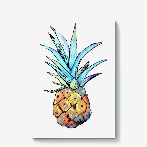 Холст «Яркий ананас»