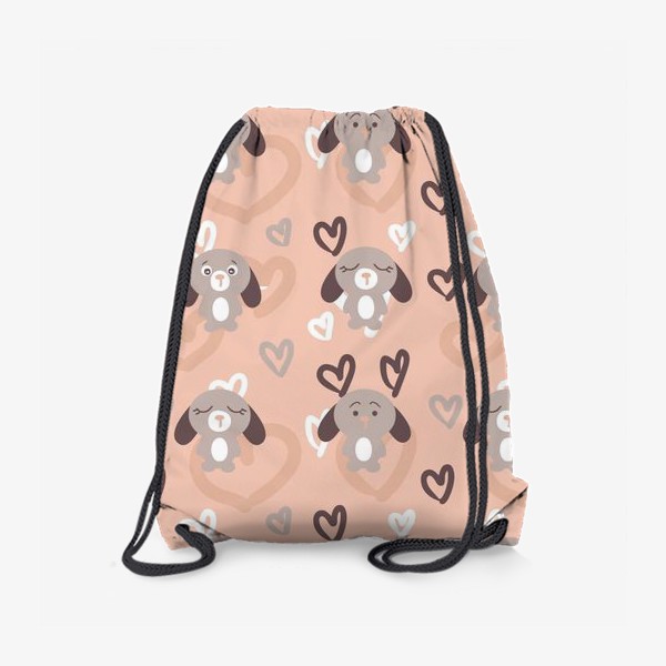 Рюкзак «Кролики и сердечки»