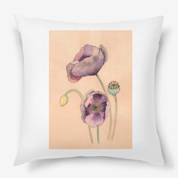 Подушка «Фиолетовый мак»