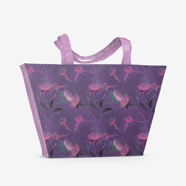Пляжная сумка «Purple rose»