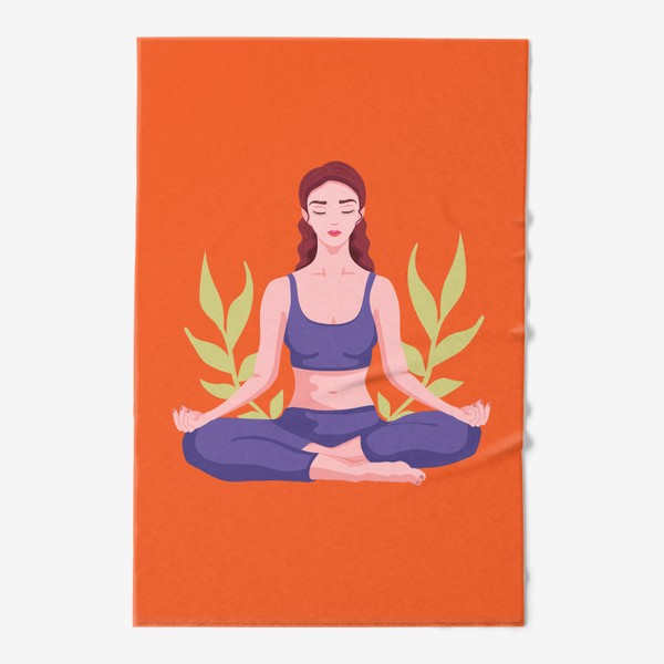 Полотенце «Йога. Девушка в позе йоги (Yoga) .»