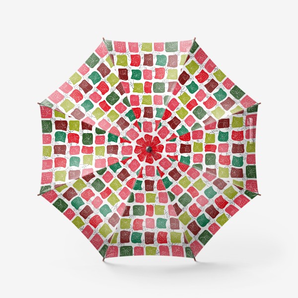 Зонт «Земляника.Ягоды.Бесшовный летний принт с ягодами земляники.»