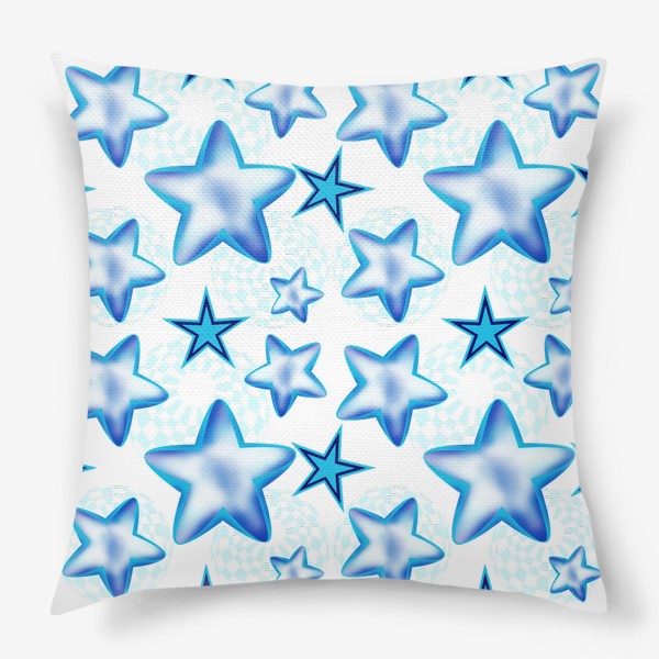 Подушка «Голубые звезды»