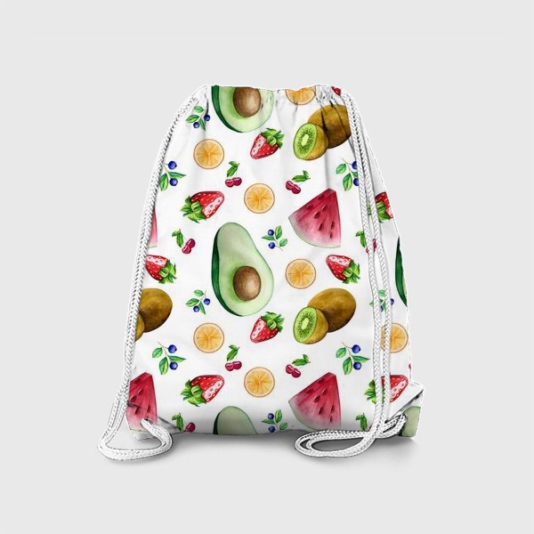 Рюкзак «Паттерн. Акварельные фрукты и ягоды»