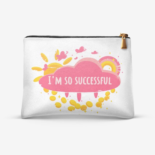 Косметичка «I'm so successful в розовом цвете. Успех. Мотивация»