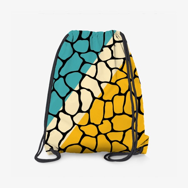 Рюкзак «Принт пятна жирафа в желтом и синем цвете»