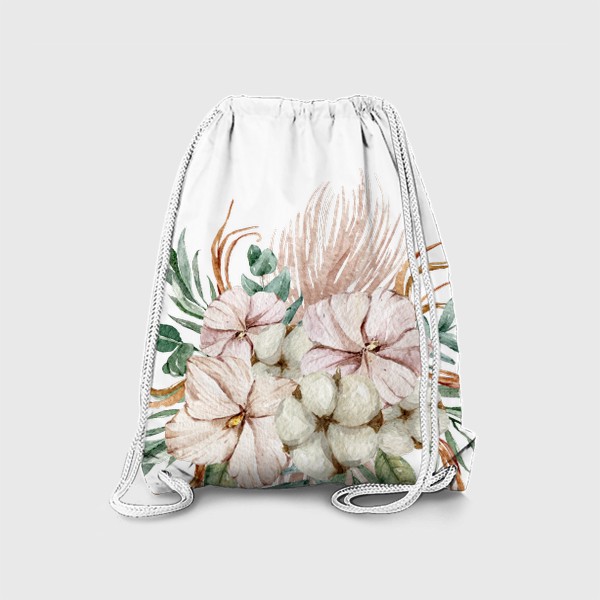 Рюкзак «Весенний букет. Цветочная акварельная иллюстрация. Принт для одежды. Свадебный букет.»