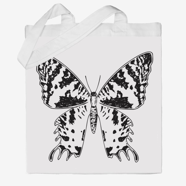 Сумка хб «butterfly sketch, vintage beautiful insect summer butterfly»