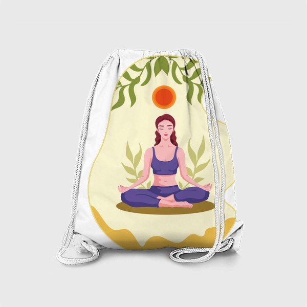 Рюкзак «Йога. Девушка в позе йоги (Yoga) .»