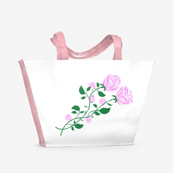 Пляжная сумка «Влюблённые розы»