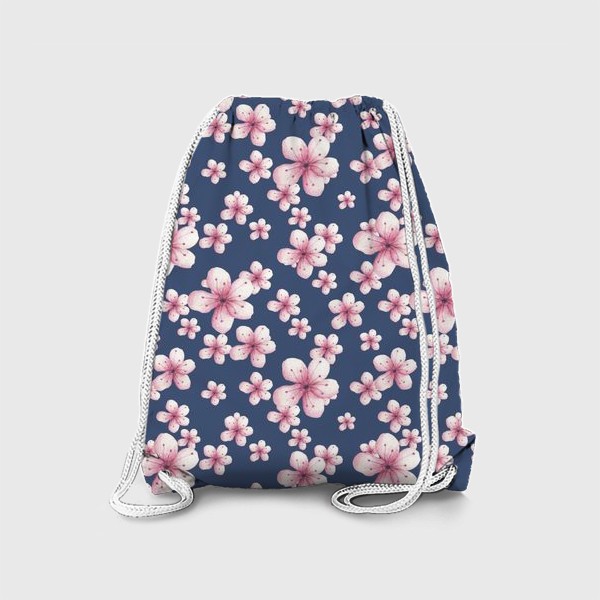 Рюкзак «Цветы вишни на темно-синем фоне»