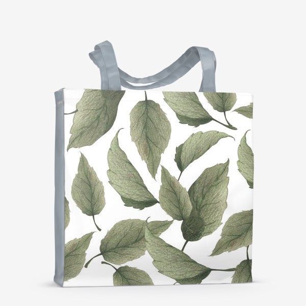 Сумка-шоппер «Листья на белом фоне»
