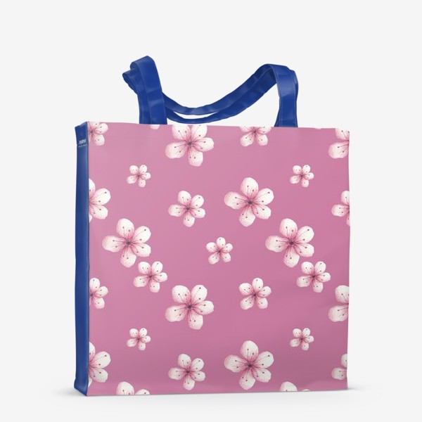 Сумка-шоппер «Цветы вишни на нежно-розовом фоне»