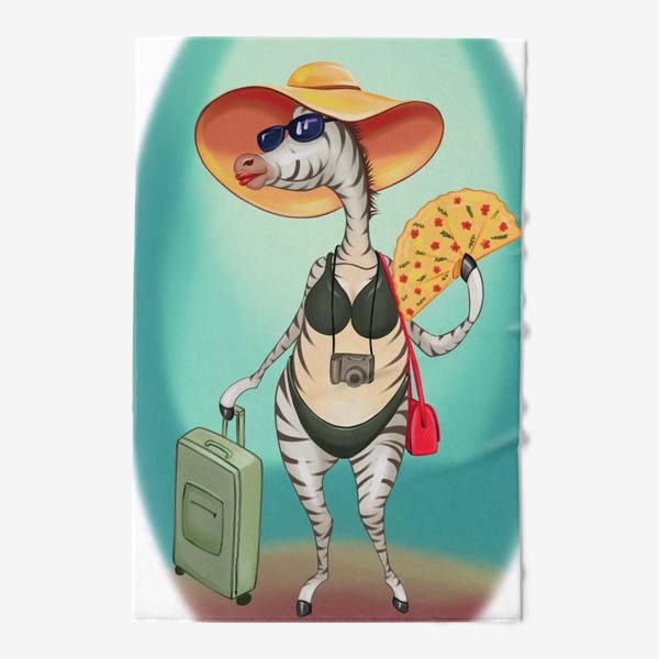 Полотенце «Отпуск, жираф, море»