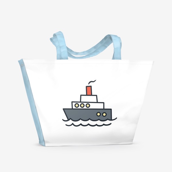 Пляжная сумка &laquo;Кораблик/Пароход&raquo;