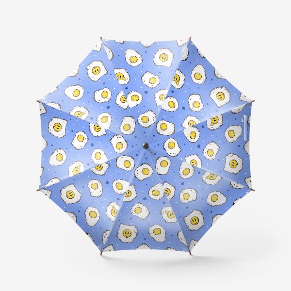 Зонт «Яичница на голубом фоне»