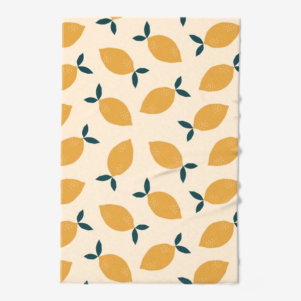 Полотенце «Абстрактные лимоны с листочками»
