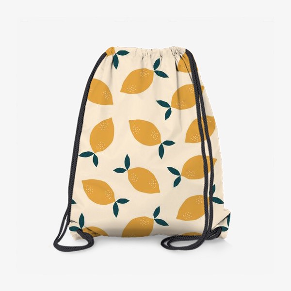 Рюкзак «Абстрактные лимоны с листочками»