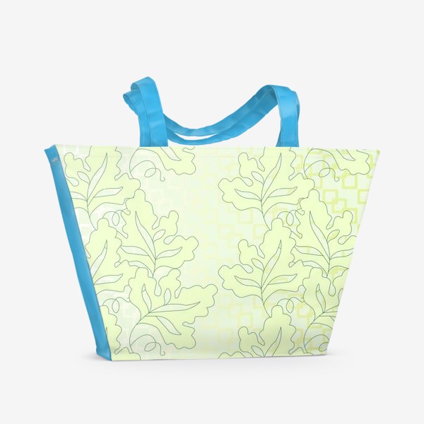 Пляжная сумка &laquo;Узор из виноградных листьев&raquo;