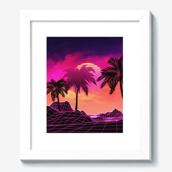 Картина «Синтвейв пальмы в розовом неоне»
