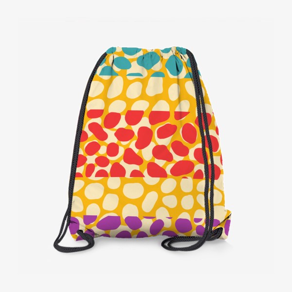 Рюкзак «Принт пятна жирафа в желтом и красном цвете»