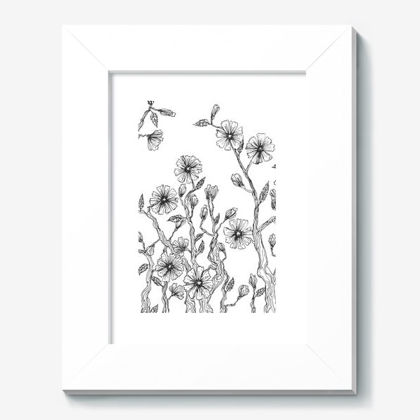 Картина «Цветы цикория»