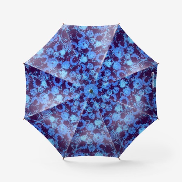 Зонт «Трендовый пантон года, паттерн с кружочками синего цвета»