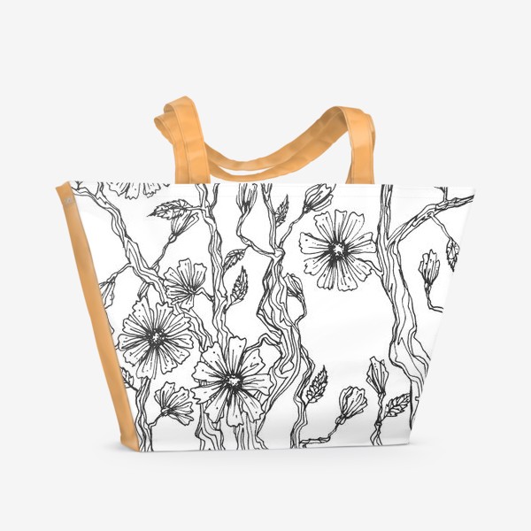 Пляжная сумка &laquo;Цветы цикория&raquo;