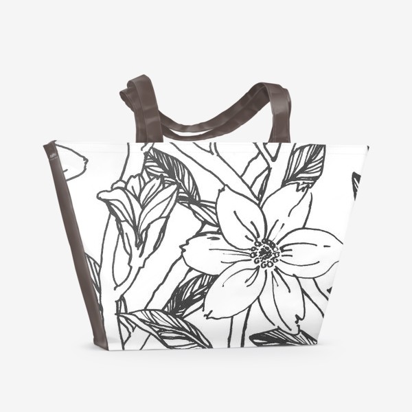 Пляжная сумка «Ветка жасмина»