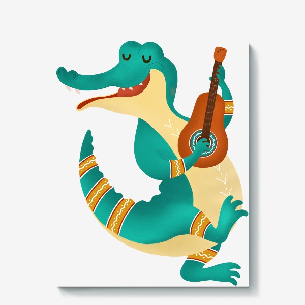 Холст «Крокодил музыкант»