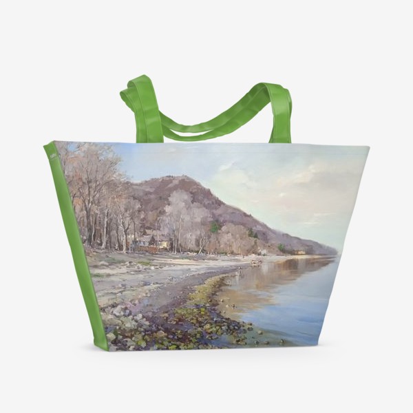 Пляжная сумка «Течёт река Волга»