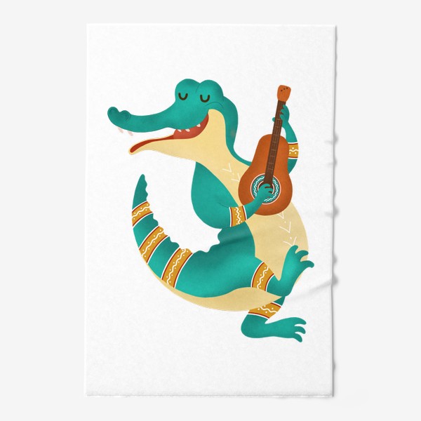 Полотенце «Крокодил музыкант»