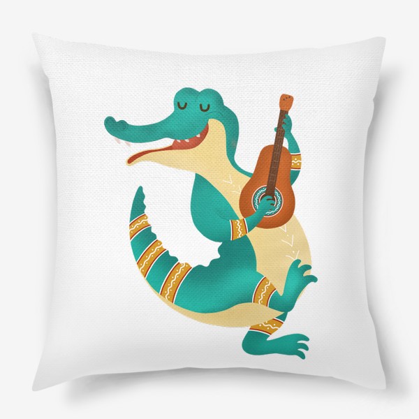 Подушка «Крокодил музыкант»