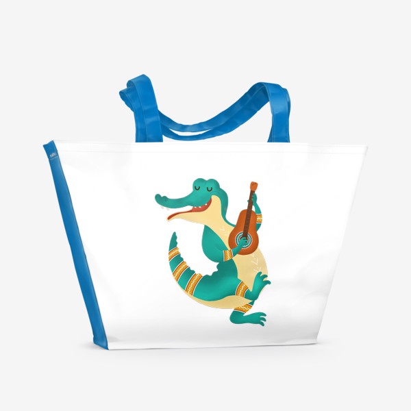 Пляжная сумка «Крокодил музыкант»