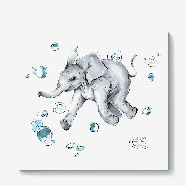 Холст «слон в посудной лавке»