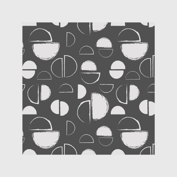 Скатерть «Принт с геометрическими фигурами.Черно-белый паттерн с кругами.»