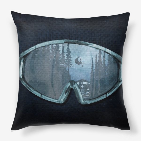 Подушка «Лыжи и Снег»