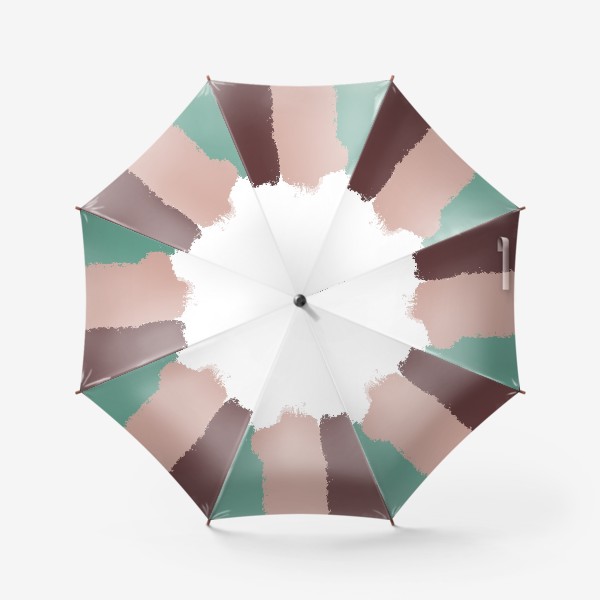 Зонт «Мазки краски. Мята и шоколад »