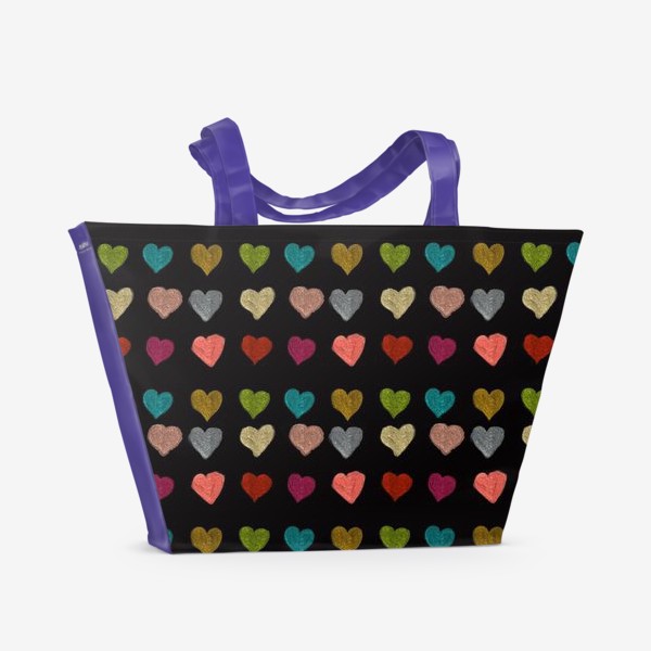 Пляжная сумка «Сердечный паттерн»