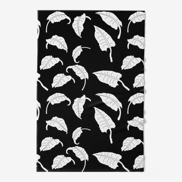 Полотенце «Серые листья»