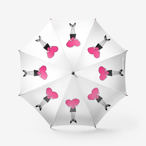 Зонт «девушка с сердцем»