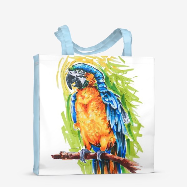 Сумка-шоппер «Тропическая птица - попугай ара»