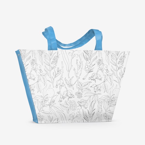 Пляжная сумка «Ботанические наброски»