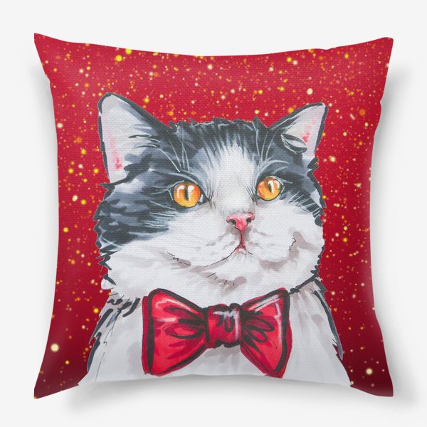 Подушка «Праздничный котик»