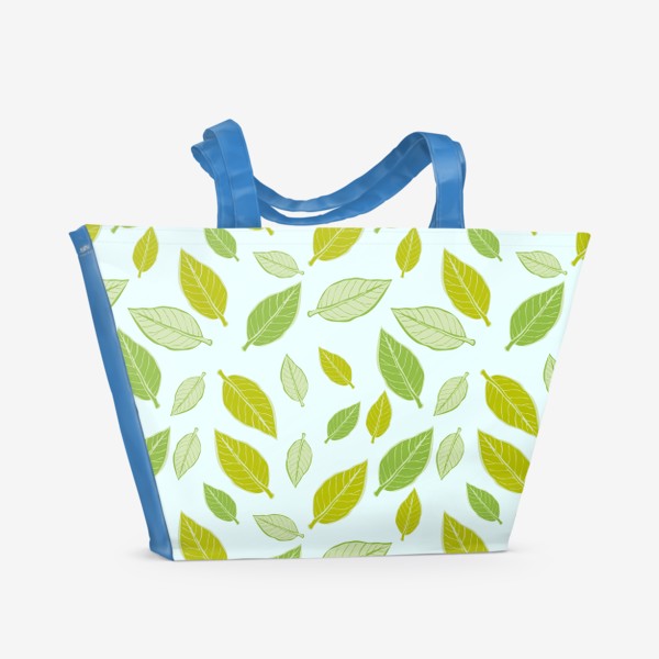 Пляжная сумка «Листва.Бесшовный паттерн с листьями.»