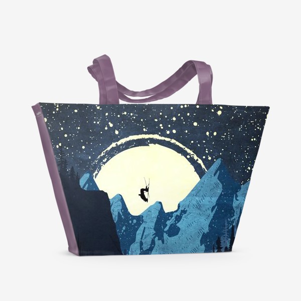 Пляжная сумка «Лыжи и Снег»