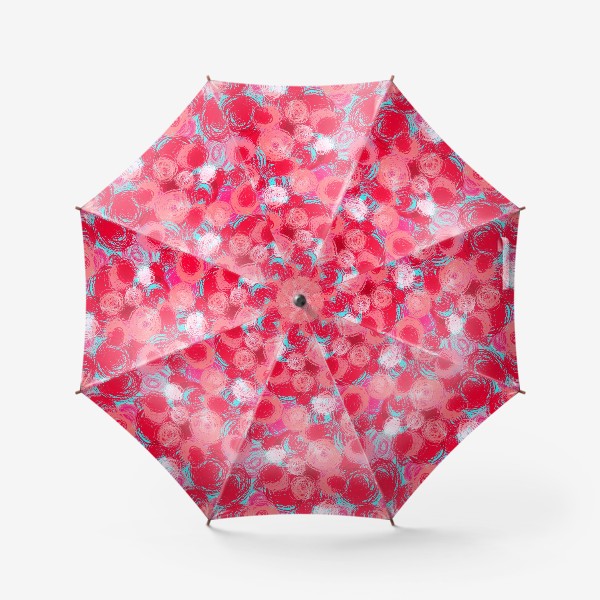 Зонт «Супер красивый паттерн с красными кружочками»