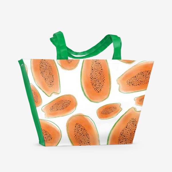 Пляжная сумка «Акварельная папайя»